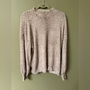 Chico's Blush Pink Fuzzy Cowl Sweater
